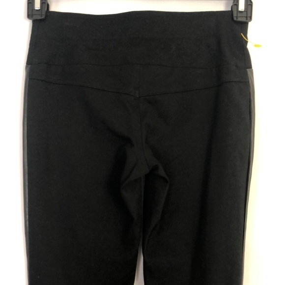 INC International Concepts  Skinny Pull On Pants Front Black Faux Leather Sz 2P - Picture 7 of 11